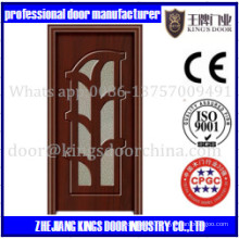 Puerta de madera del PVC del estilo abierto y del oscilación de la puerta de MDF